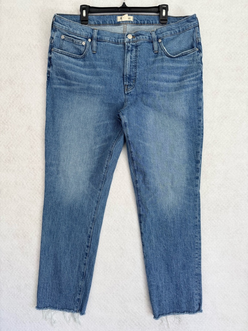 Madewell Midrise Perfect Vintage Medium Wash‎ Straight Jeans 33 T